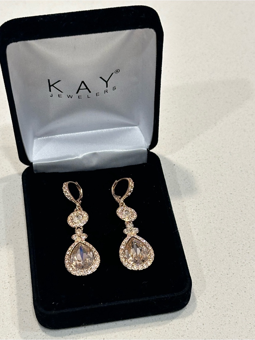 Givenchy
Crystal Element Double Drop Earrings - Rose Gold